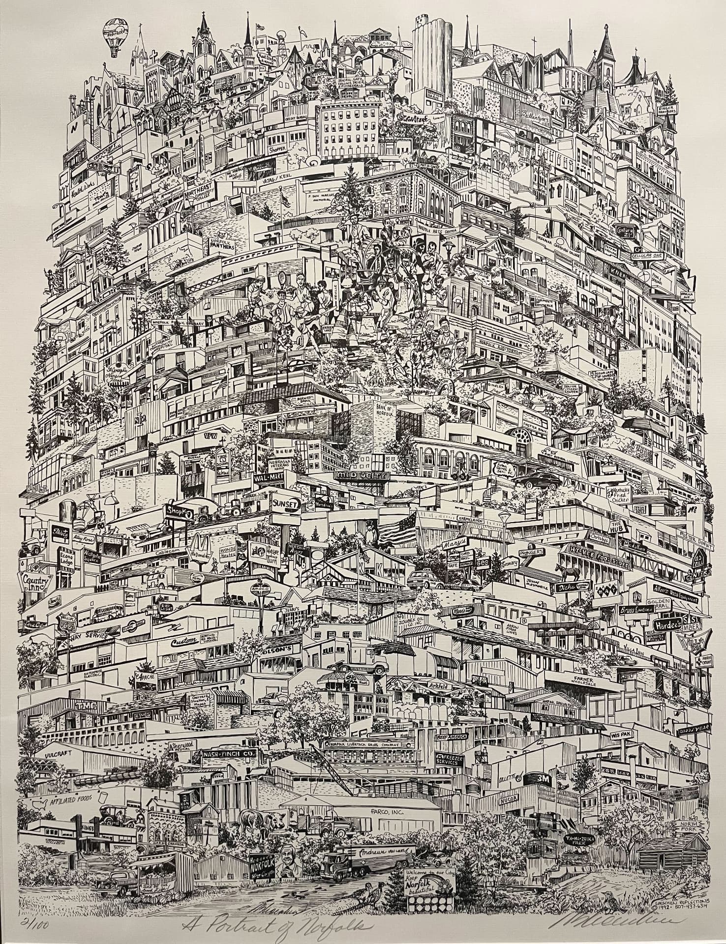 Artwork displayed along the halls of the Daycos facility